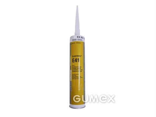Silikonový tmel ELASTOSIL E-41, kartuše 310ml, viskozita 65000mPa*s při 23°C, hustota 1,12 g/cm³, -45°C/+180°C (krátkodobě +200°C), transparentní
